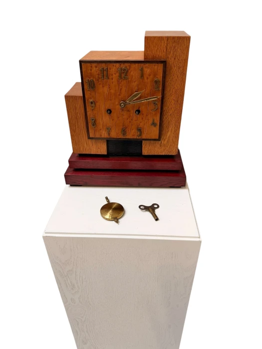 Art Deco Modernist Mantel Clock In the style of Hendrik Wouda, 1920s